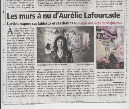 Exposition Article de presse sur Exposition Murs à Nus à Narbonne