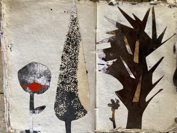 Carnet Carnet, inspiration, collage, dessin, poésie, lâcher prise, techniques mixtes
