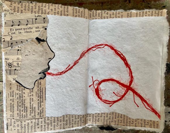 Carnet Carnet, inspiration, collage, dessin, poésie, lâcher prise, techniques mixtes