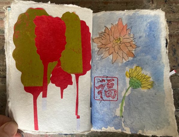 Carnet Carnet, inspiration, collage, dessin, poésie, lâcher prise, techniques mixtes