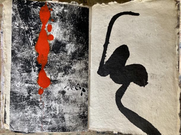 Carnet Carnet, inspiration, collage, dessin, poésie, lâcher prise, techniques mixtes